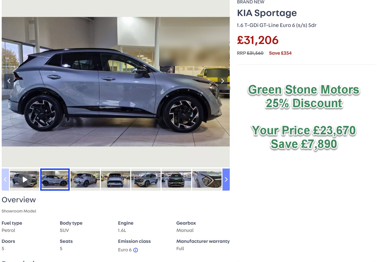 KIA Sportage 1.6 T-GDi GT-Line Euro 6 (s/s) 5dr