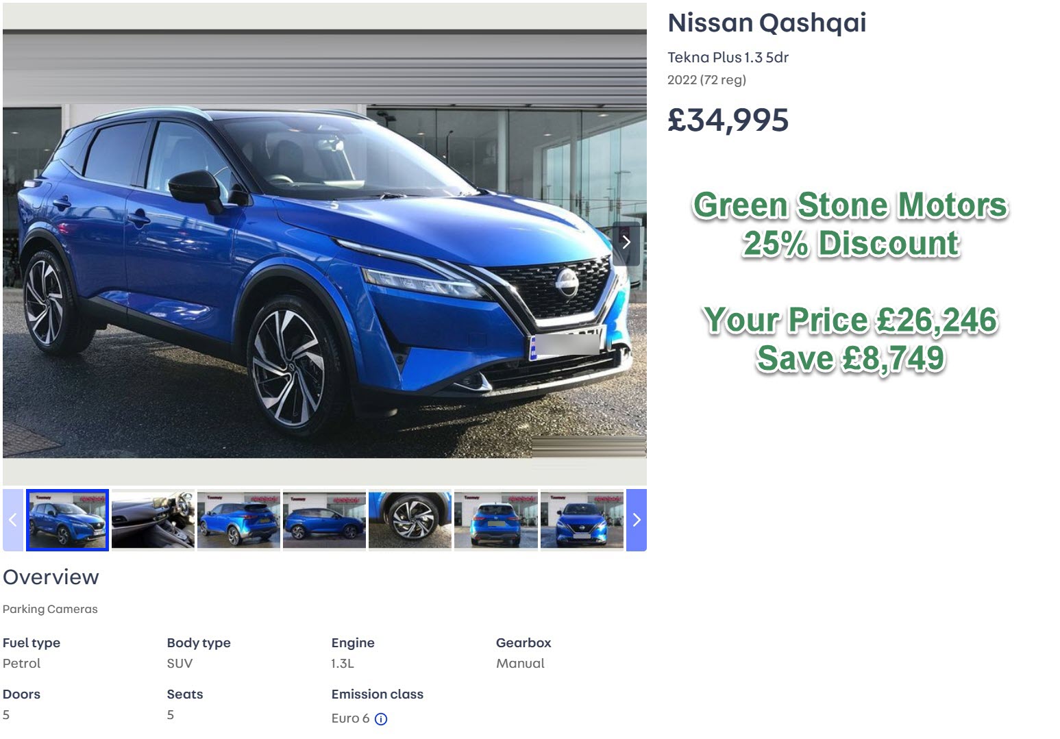 Nissan Qashqai Tekna Plus 1.3 5dr 2022 (72 reg)