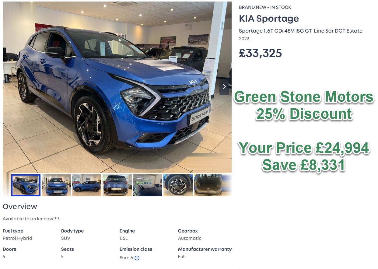KIA Sportage Green Stone Motors